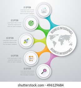 Vector illustration infographics 5 options