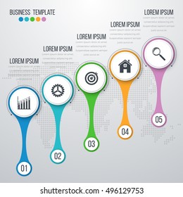 Vector illustration infographics 5 options