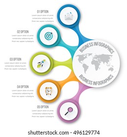 Vector illustration infographics 5 options