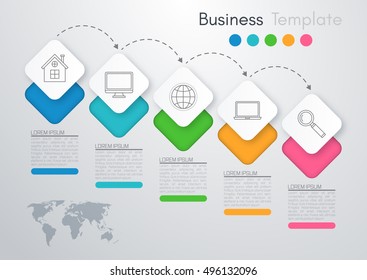 Vector illustration infographics 5 options