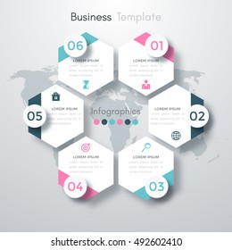 Vector illustration infographics 6 options