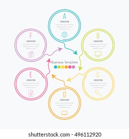 Vector illustration infographics 6 options