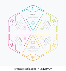 Vector illustration infographics 6 options
