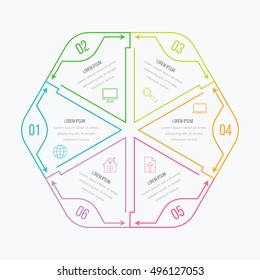 Vector illustration infographics 6 options