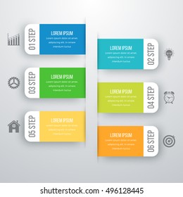 Vector illustration infographics 6 options