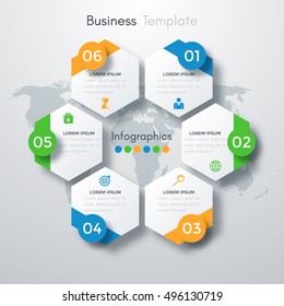 Vector illustration infographics 6 options