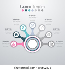 Vector illustration infographics 7 options