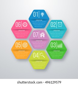 Vector illustration infographics 7 options