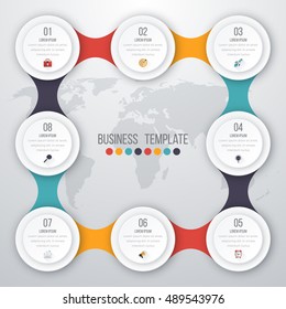 Vector illustration infographics 8 options