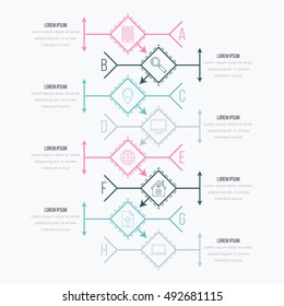 Vector illustration infographics 8 options