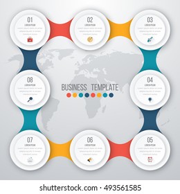 Vector illustration infographics 8 options