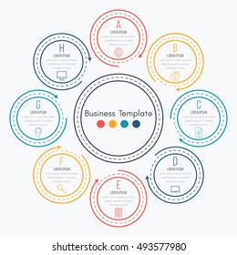 Vector illustration infographics 8 options