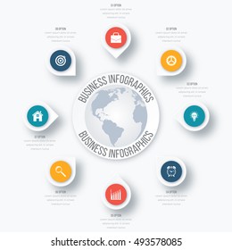 Vector illustration infographics 8 options