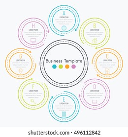 Vector illustration infographics 8 options