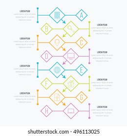 Vector illustration infographics 8 options
