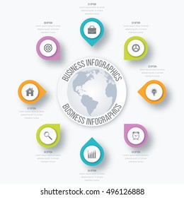 Vector illustration infographics 8 options
