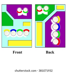 Vector illustration infographics booklet of simple geometric shapes.