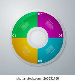 Vector Illustration Infographics Circle With Four Quadrants