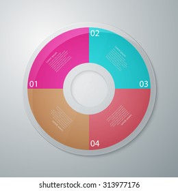 Vector Illustration Infographics Circle With Four Quadrants