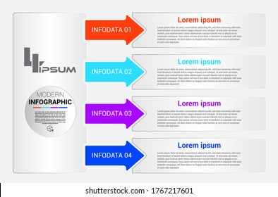 infografía de ilustraciones vectoriales. Para contenido, diagrama, diagrama de flujo, pasos, partes, infografía de línea de tiempo, flujo de trabajo, gráfico.	
