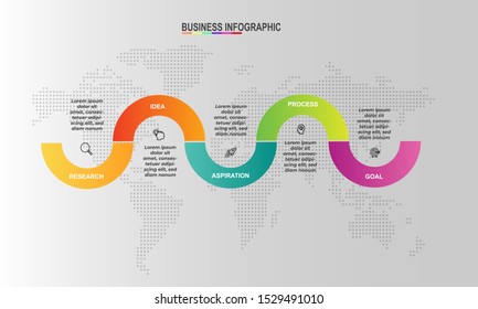 Vector Illustration Infographics design template can be used for workflow layout, diagram, annual report, web design, Creative banner, label vector. Info Graph