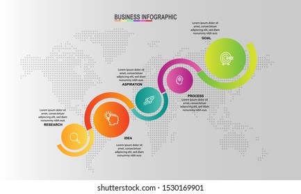 Vector Illustration Infographics design template can be used for workflow layout, diagram, annual report, web design, Creative banner, label vector. Info Graph