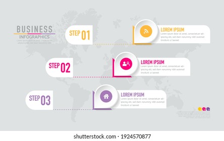 Vector illustration infographics design template, business information, presentation chart, with 6 options or steps. 