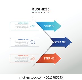 Vector illustration infographics design template, business information, presentation chart, with 3 options or steps.