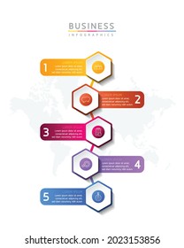 Vector illustration, infographics design, template, marketing, information, with 5 options or steps