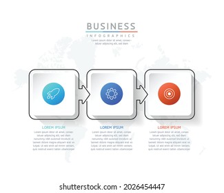 Vector illustration, infographics design, template, marketing, information, with 3 options or steps