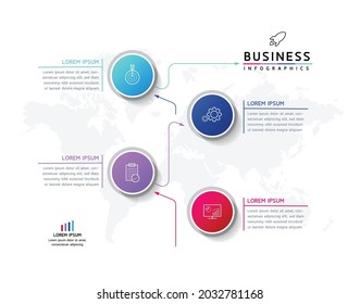Vector illustration, infographics design, template, marketing, information, with 4 options or steps