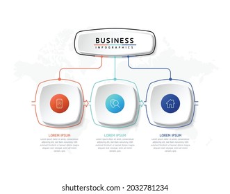 Vector illustration, infographics design, template, marketing, information, with 3 options or steps