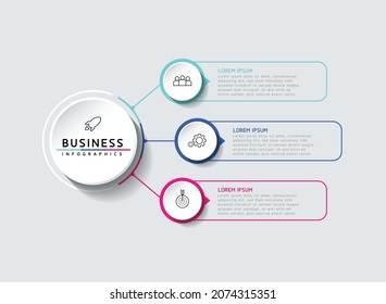 Vector illustration, infographics design, template, marketing, information, with 3 options or steps