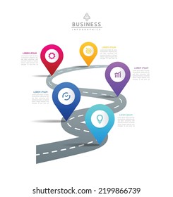 Vector illustration, infographics design, template, marketing, information, with 5 options or steps