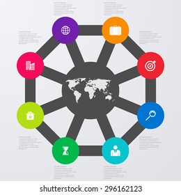 Vector illustration infographics eight options