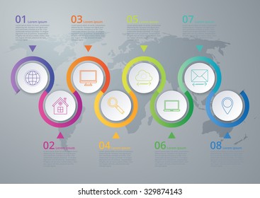 Vector Illustration Infographics Eight Options.