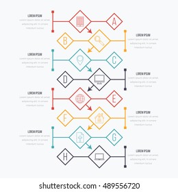 Vector illustration infographics eight options