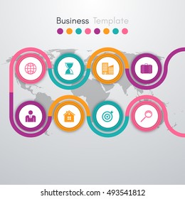 Vector illustration infographics eight options