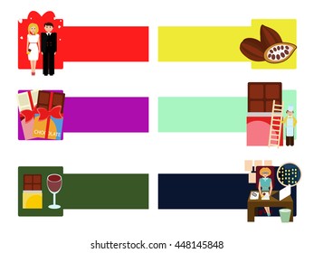 Vector illustration, infographics, facts about chocolate