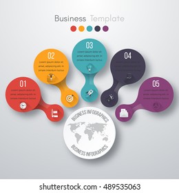 Vector illustration infographics five options