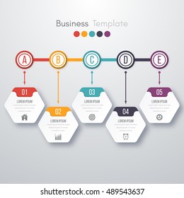 Vector illustration infographics five options