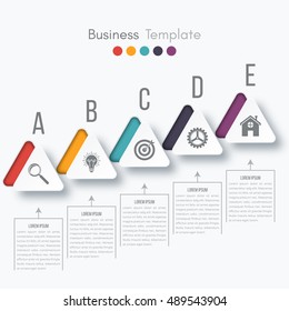 Vector illustration infographics five options