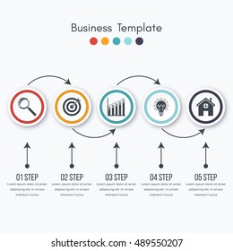 Vector illustration infographics five options