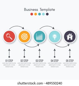 Vector illustration infographics five options