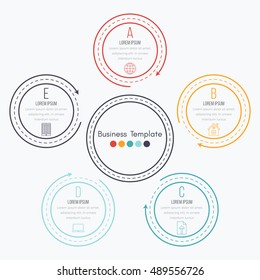Vector illustration infographics five options