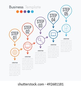 Vector illustration infographics five options