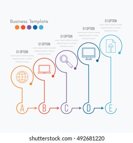 Vector illustration infographics five options