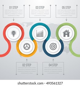 Vector illustration infographics five options