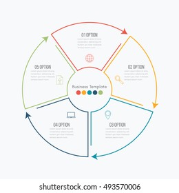 Vector illustration infographics five options