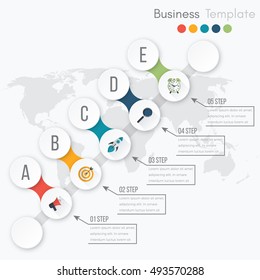 Vector illustration infographics five options
